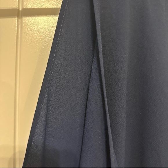 Navy blue classic halter dress, tie neck, size XL - Picture 4 of 7